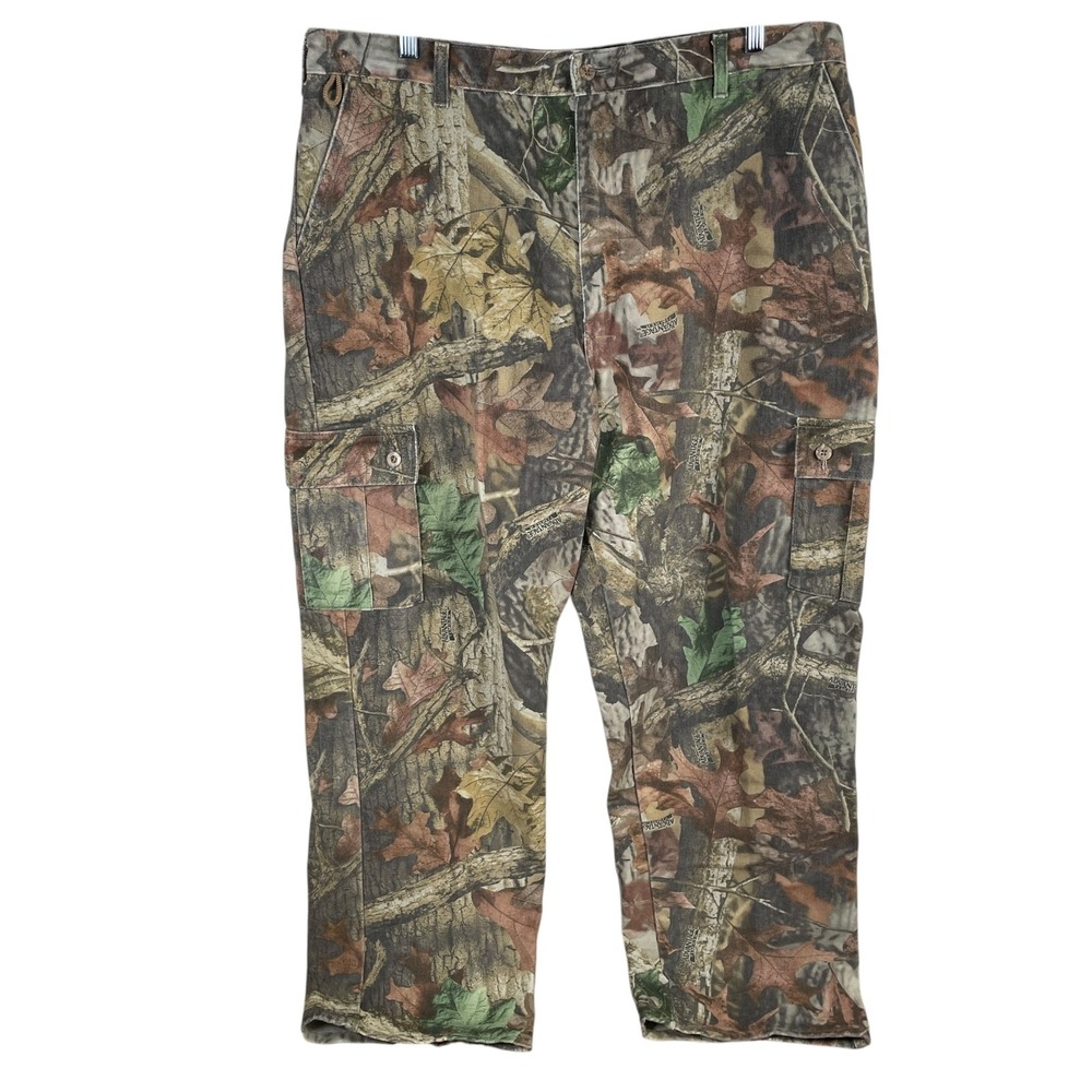 Wrangler Rugged Wear Camo Cargo Pants Advantage Timber Mens 40x30 Heavy‎ Cotton